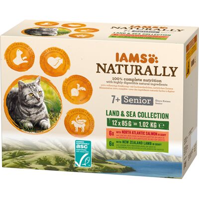 48x85g Naturally Senior Land & Sea Collection IAMS Kattenvoer nat 48x85g Naturally Senior Land & Sea Collection IAMS Kattenvoer nat