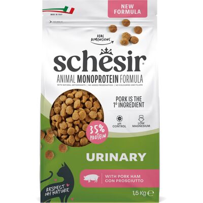 Voordeelpakket: 2x1,5 kg Schesir Monoprotein Urinary met ham katten droogvoer Voordeelpakket: 2x1,5 kg Schesir Monoprotein Urinary met ham katten droogvoer