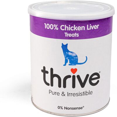 135g Thrive! Gevriesdroogde kippenlever kattensnacks in de Maxi Tube 135g Thrive! Gevriesdroogde kippenlever kattensnacks in de Maxi Tube