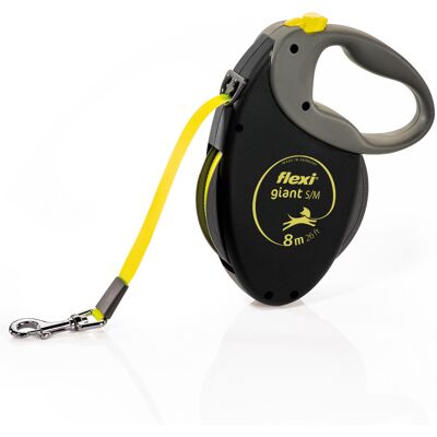 flexi leiband giant M 8m zwart/neon geel hond flexi leiband giant M 8m zwart/neon geel hond