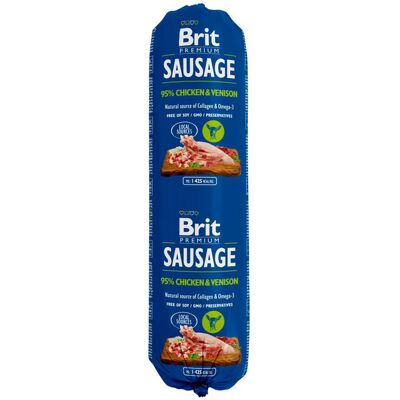 Brit Premium Brit Sausage natvoer - Kip & Wild (12 x 800 g) Brit Premium Brit Sausage natvoer - Kip & Wild (12 x 800 g)