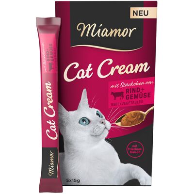 Megapak: 55x15g Miamor Cat Cream Rund + Groente Kattensnacks Megapak: 55x15g Miamor Cat Cream Rund + Groente Kattensnacks