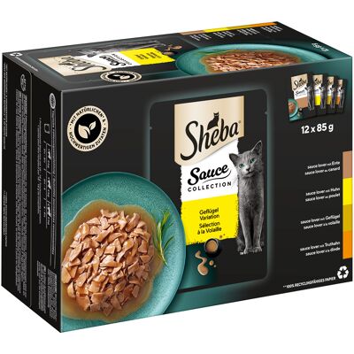 144x85g Saus Collection (Eend, Kip, Gevogelte, Kalkoen) Sheba Variaties Maaltijdzakjes 144x85g Saus Collection (Eend, Kip, Gevogelte, Kalkoen) Sheba Variaties Maaltijdzakjes