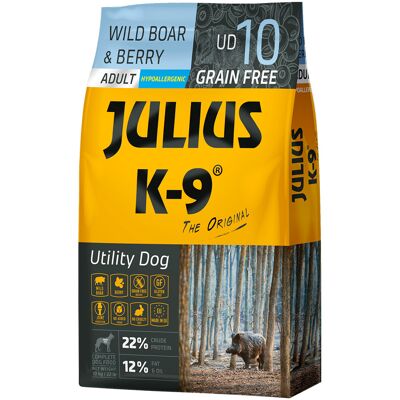 Julius-K9 10 kg JULIUS K-9 Adult Wild zwijn & Bessen droogvoer voor honden Julius-K9 10 kg JULIUS K-9 Adult Wild zwijn & Bessen droogvoer voor honden