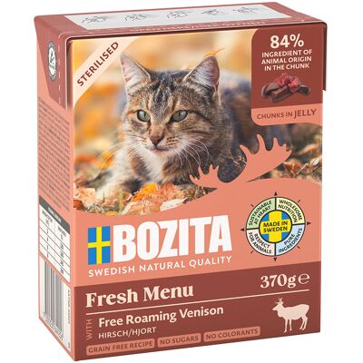 34x370g Bozita Tetra Hapjes in Gelei Sterilised met Hert Kattenvoer 34x370g Bozita Tetra Hapjes in Gelei Sterilised met Hert Kattenvoer