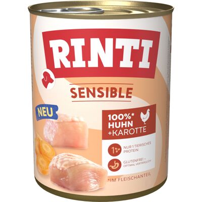 6x800g Rinti Sensible Kip & Wortel 6x800g Rinti Sensible Kip & Wortel