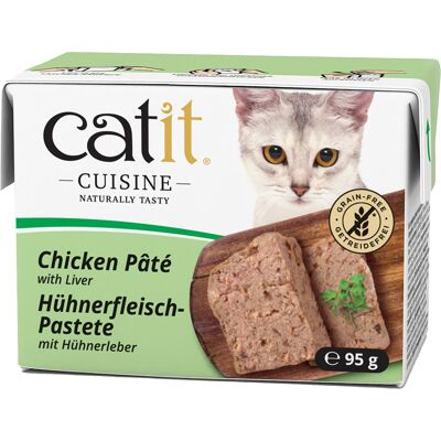 12x95g Catit Cuisine Paté kip met lever natvoer voor katten 12x95g Catit Cuisine Paté kip met lever natvoer voor katten