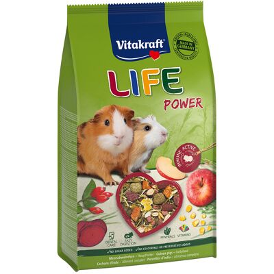 Voordeelpakket: 5x 600g Vitakraft Life Power volledig caviavoer Voordeelpakket: 5x 600g Vitakraft Life Power volledig caviavoer
