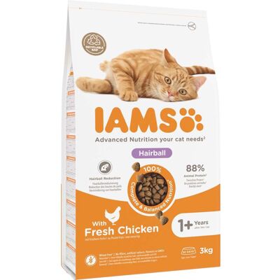 2x3kg Iams Adult Hairball Control Kattenvoer 2x3kg Iams Adult Hairball Control Kattenvoer