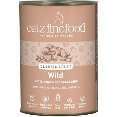 6x400 g Wild catz finefood natvoer voor katten 6x400 g Wild catz finefood natvoer voor katten