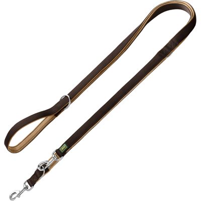 HUNTER neopreen riem, bruin/karamel 200 cm lang, 15 mm breed hond HUNTER neopreen riem, bruin/karamel 200 cm lang, 15 mm breed hond