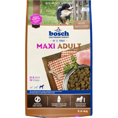 Bosch Maxi Adult Hondenvoer - Voordeelpakket: 3 x 3 kg Bosch Maxi Adult Hondenvoer - Voordeelpakket: 3 x 3 kg