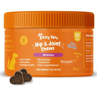 10% korting! Zesty Paws hondensnack - Hip & Joint Chews Kalkoen 50 Kauwtabletten 10% korting! Zesty Paws hondensnack - Hip & Joint Chews Kalkoen 50 Kauwtabletten