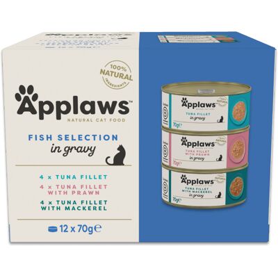 Voordeelpakket: 24x70 g Applaws Cat in Saus Visselectie (3 soorten) Natvoer voor katten Voordeelpakket: 24x70 g Applaws Cat in Saus Visselectie (3 soorten) Natvoer voor katten