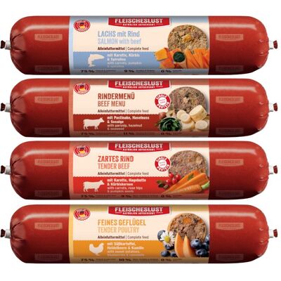 Fleischeslust Classic 8 x 400 g - Mixpaket II (4 Sorten) Fleischeslust Classic 8 x 400 g - Mixpaket II (4 Sorten)