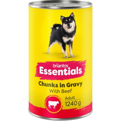 12x1240g Briantos Essentials Chunks in Gravy Rind Hundefutter nass 12x1240g Briantos Essentials Chunks in Gravy Rind Hundefutter nass