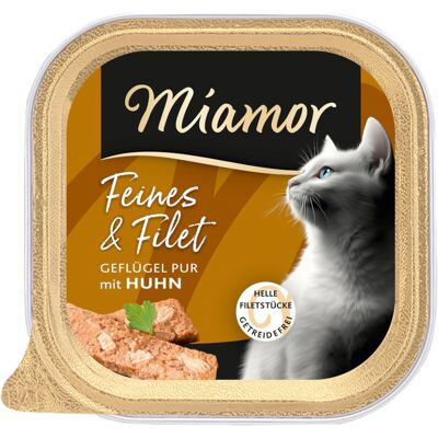 16x 100g Miamor Fijn & Filet Gevogelte Pur & Kip Natvoer voor katten 16x 100g Miamor Fijn & Filet Gevogelte Pur & Kip Natvoer voor katten