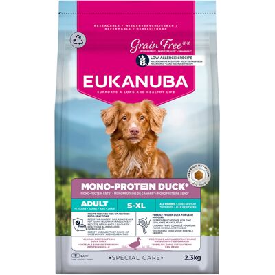 Eukanuba Special Care Mono-Protein Adult met eend - Dubbelpak: 2 x 2,3 kg Eukanuba Special Care Mono-Protein Adult met eend - Dubbelpak: 2 x 2,3 kg