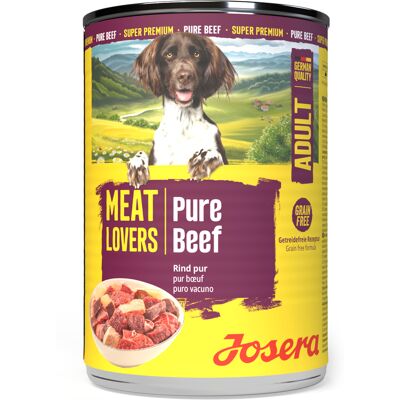 Josera Meatlovers Pure 6 x 400 g - Rund (nieuw Design) Josera Meatlovers Pure 6 x 400 g - Rund (nieuw Design)