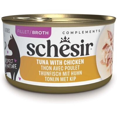 12x 70g Schesir Complements in Brühe Thunfisch mit Huhn Katzenfutter nass 12x 70g Schesir Complements in Brühe Thunfisch mit Huhn Katzenfutter nass