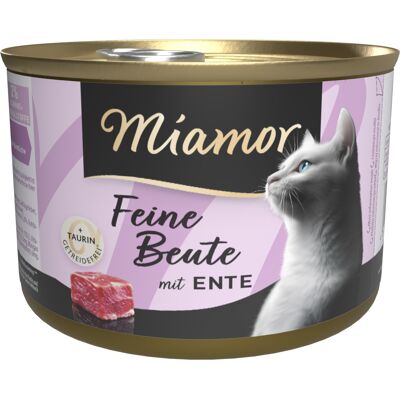 12x185g Miamor Fijne prooi eend natvoer voor katten 12x185g Miamor Fijne prooi eend natvoer voor katten