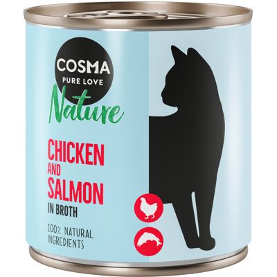 12x280g Nature Kip & Zalm Cosma Kattenvoer 12x280g Nature Kip & Zalm Cosma Kattenvoer
