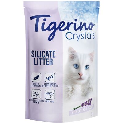 3x5L Lavendel Tigerino Crystals Kattenbakvulling Silicaat 3x5L Lavendel Tigerino Crystals Kattenbakvulling Silicaat