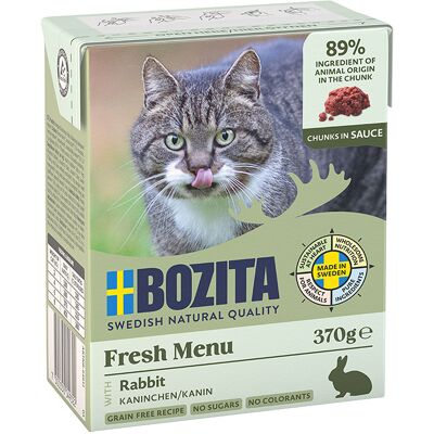24x370g stukjes in Saus met Konijn Bozita Kattenvoer 24x370g stukjes in Saus met Konijn Bozita Kattenvoer