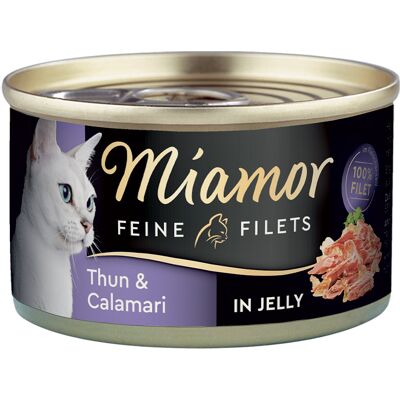 24x100g Light tonijn & Calamares in gelei Miamor natvoer voor katten 24x100g Light tonijn & Calamares in gelei Miamor natvoer voor katten