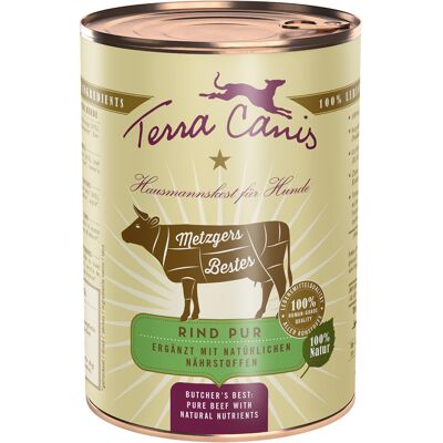 6 x 400 g Terra Canis Butchers Best Pure Beef hondenvoer nat 6 x 400 g Terra Canis Butchers Best Pure Beef hondenvoer nat