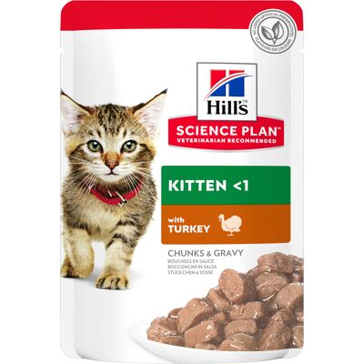 12x85g Kitten Kalkoen Hill's Science Plan Kattenvoer 12x85g Kitten Kalkoen Hill's Science Plan Kattenvoer