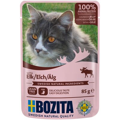 12x85g Stukjes in Gelei Pouch Eland Bozita Kattenvoer 12x85g Stukjes in Gelei Pouch Eland Bozita Kattenvoer