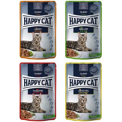 Voordeelpakket Happy Cat Pouch Meat in Sauce 24 x 85 g - Mix II Voordeelpakket Happy Cat Pouch Meat in Sauce 24 x 85 g - Mix II
