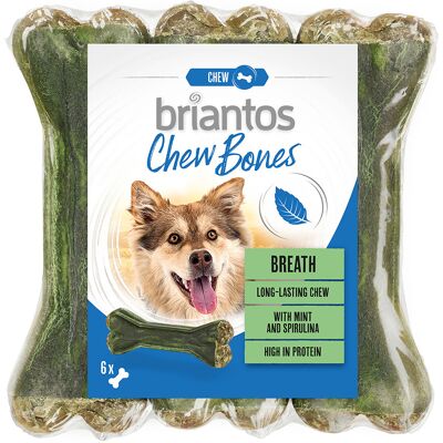 Briantos Chew Bones Breath (met Munt & Spirulina) - 12 x 12 cm (660 g) Briantos Chew Bones Breath (met Munt & Spirulina) - 12 x 12 cm (660 g)