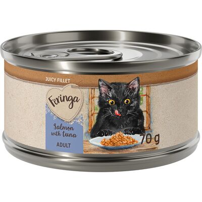 12x70g Zalm met Tonijn Feringa Juicy Fillet Katten Natvoer 12x70g Zalm met Tonijn Feringa Juicy Fillet Katten Natvoer