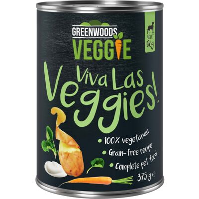 Greenwoods Veggie met Yoghurt, Aardappel, Wortel en Spinazie Hondenvoer 6 x 375 g Greenwoods Veggie met Yoghurt, Aardappel, Wortel en Spinazie Hondenvoer 6 x 375 g