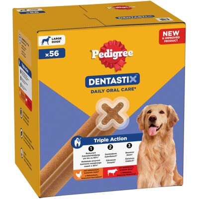 56x Dentastix voor grote honden Pedigree Hondensnacks 56x Dentastix voor grote honden Pedigree Hondensnacks
