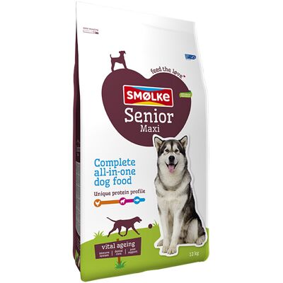 Smolke 12 kg Senior Maxi Vital Ageing Smølke Hondenvoer Smolke 12 kg Senior Maxi Vital Ageing Smølke Hondenvoer