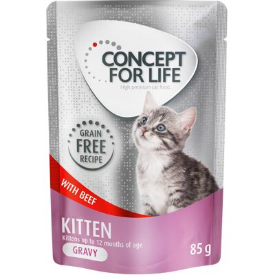 Concept for Life Kitten Rund Graanvrij - in Saus Kattenvoer - 24 x 85 g Concept for Life Kitten Rund Graanvrij - in Saus Kattenvoer - 24 x 85 g