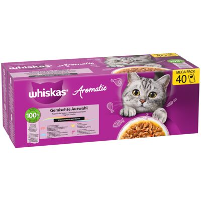 40x85g Whiskas Aromatische Selectie Mix in Saus (4 Soorten) nat kattenvoer 40x85g Whiskas Aromatische Selectie Mix in Saus (4 Soorten) nat kattenvoer