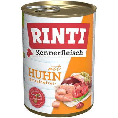 12x400g Rinti "Kennerfleisch" Kip Hondenvoer 12x400g Rinti "Kennerfleisch" Kip Hondenvoer