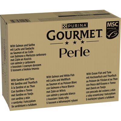 96x85g Vismix in Saus Gourmet Perle Kattenvoer 96x85g Vismix in Saus Gourmet Perle Kattenvoer