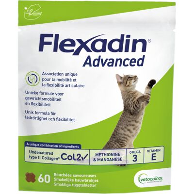 Vetoquinol 60 Stuks Flexadin Advanced Original Aanvullend Kattenvoer Vetoquinol 60 Stuks Flexadin Advanced Original Aanvullend Kattenvoer