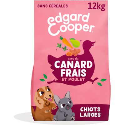 12kg Edgard & Cooper Puppy eend, kip graanvrij - Droog hondenvoer 12kg Edgard & Cooper Puppy eend, kip graanvrij - Droog hondenvoer
