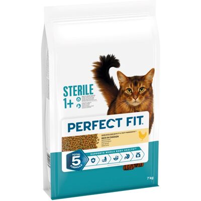 7kg Sterile 1+ Rijk aan Kip Perfect Fit Kattenvoer 7kg Sterile 1+ Rijk aan Kip Perfect Fit Kattenvoer