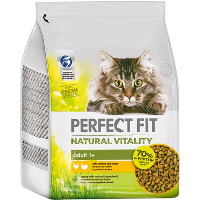 2,4kg Natural Vitality Kip & Kalkoen Perfect Fit Kattenvoer 2,4kg Natural Vitality Kip & Kalkoen Perfect Fit Kattenvoer