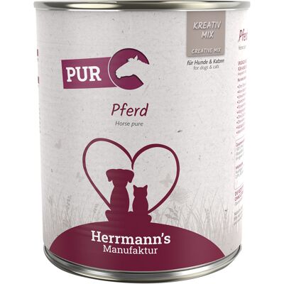 Herrmanns Herrmann's Vlees Puur 6 x 800 g Hondenvoer - Paard Herrmanns Herrmann's Vlees Puur 6 x 800 g Hondenvoer - Paard