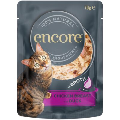 16x70g Encore Cat Pouch Kipfilet met Eend nat kattenvoer 16x70g Encore Cat Pouch Kipfilet met Eend nat kattenvoer