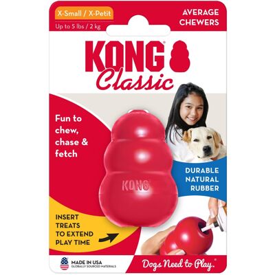 KONG Classic Rood - Dubbelpak: 2 x maat XS KONG Classic Rood - Dubbelpak: 2 x maat XS