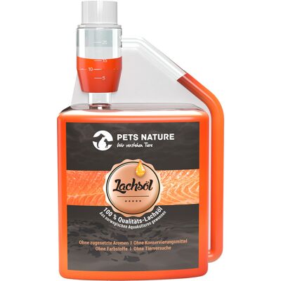 2 x 500 ml Pets Nature Zalmolie voor honden 2 x 500 ml Pets Nature Zalmolie voor honden